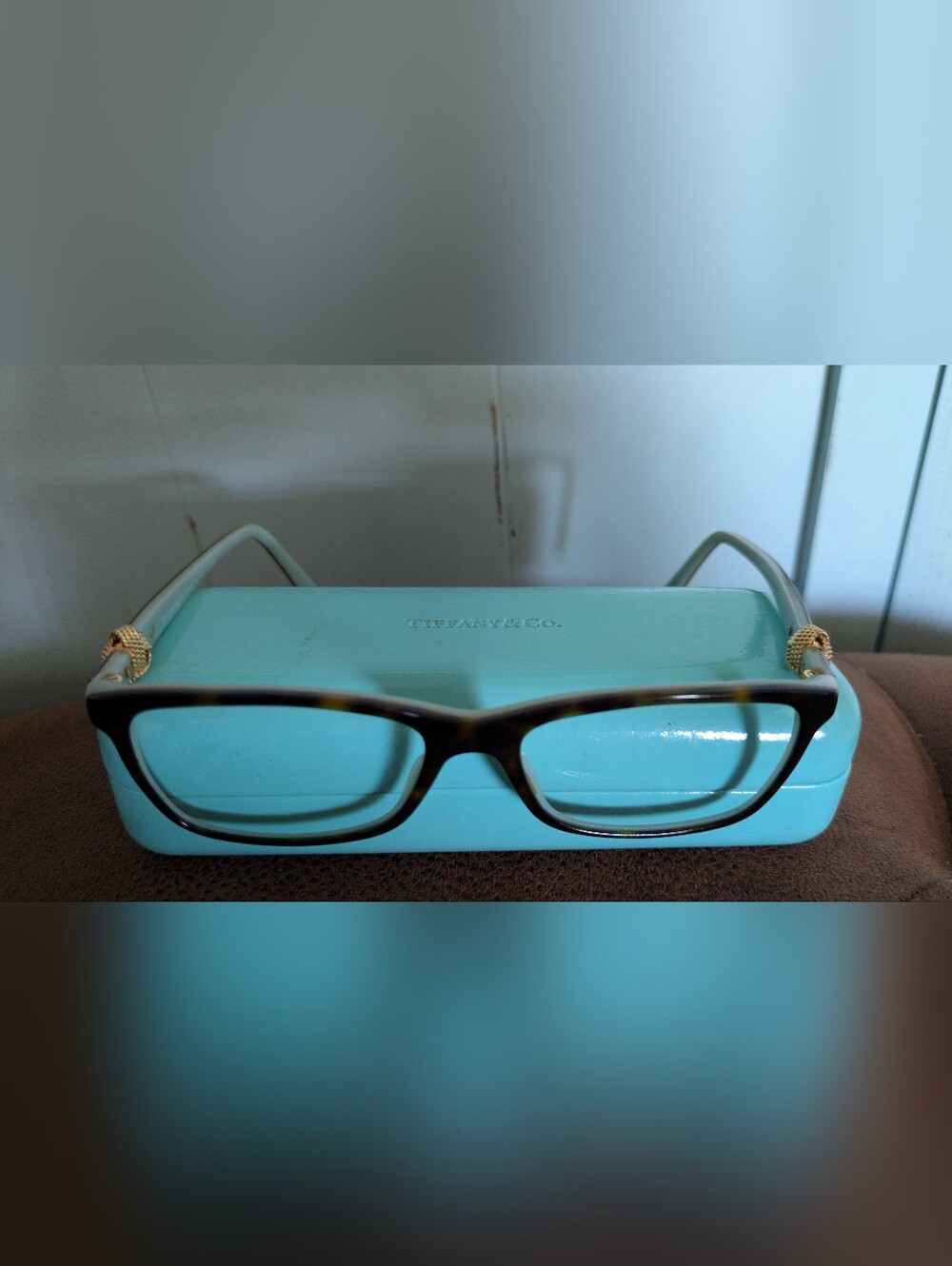 Tiffany & Co. Tortoiseshell Glasses with Tiffany Blue Case